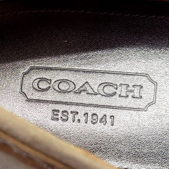 Coach Concetta Tan Bow Suede Leather Ballet Flats - Size 8.5 - Picture 7 of 8